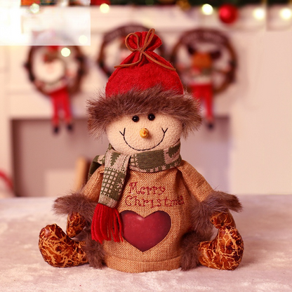 Linen Satan Claus Christmas Eve Peaceful Fruit Bag