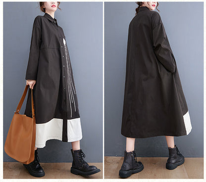Elegant Long Sleeves Shirt Dresses for Women