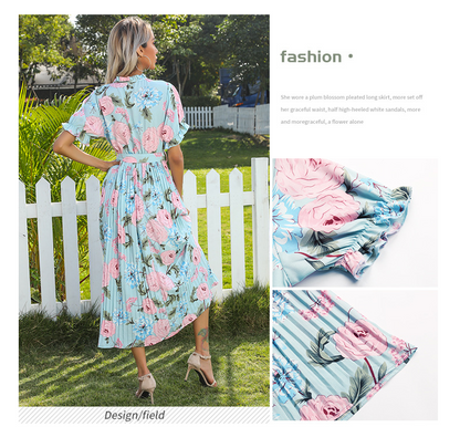 Women Ruffled Summer Holiday Short Beach Dresses
