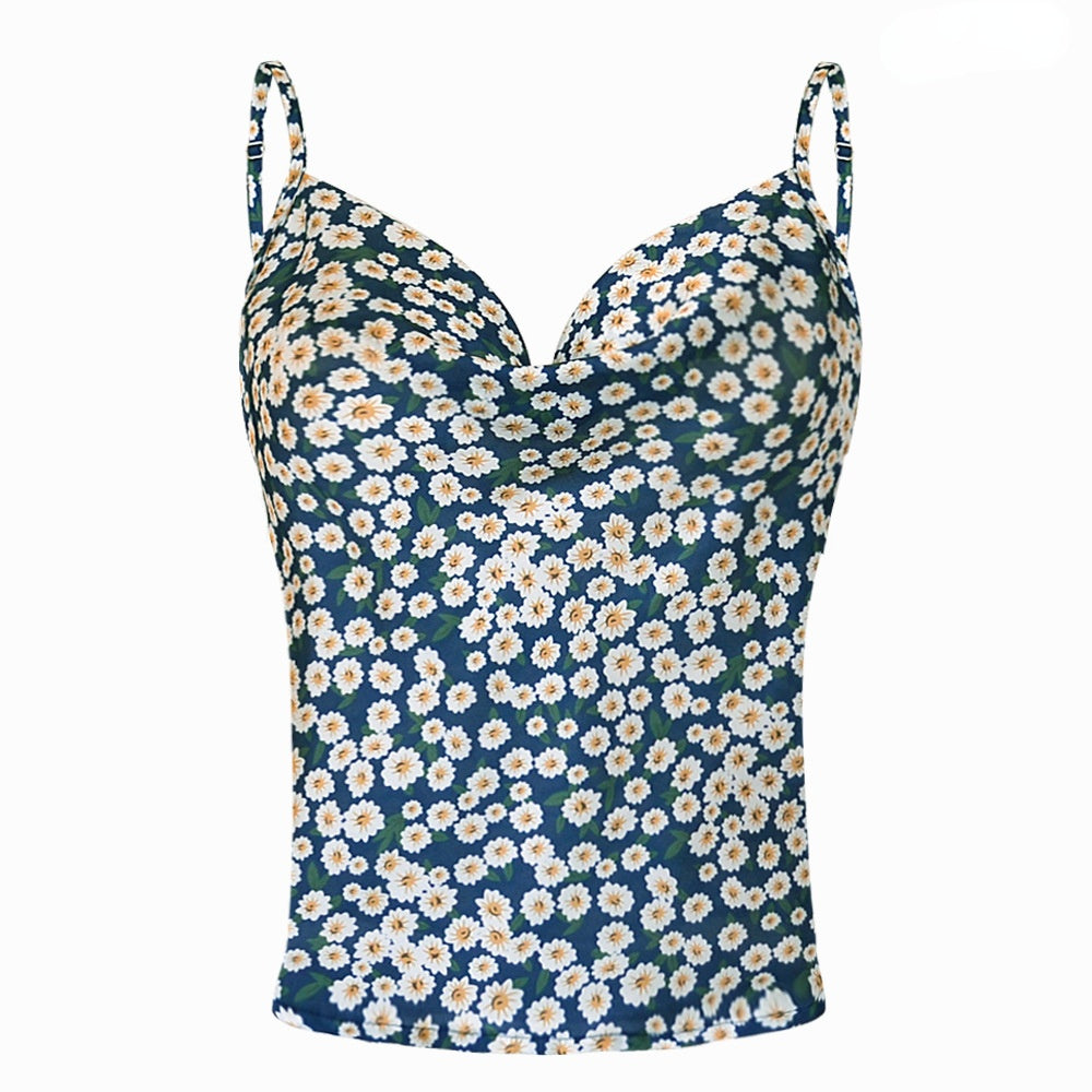 Sexy Chiffon Spagetti Straps Women Crop Tops