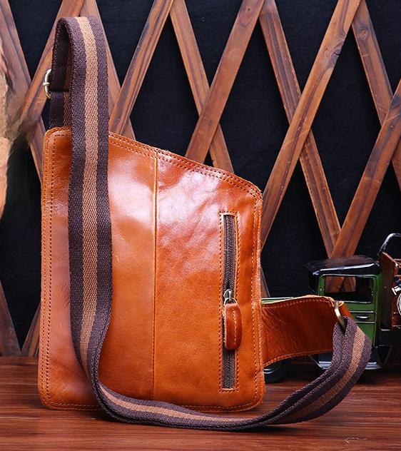 Personalized Handmade Leather Small Shoulder Bag-STYLEGOING