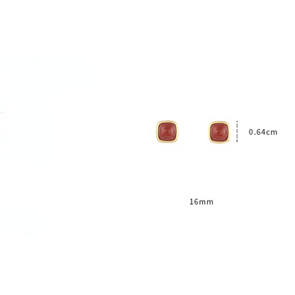 Cute Agate Serlign Sliver Earring Stud for Women