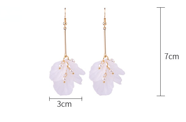 Elegant Preserved Fresh Flower Design Women Dangle Earrings