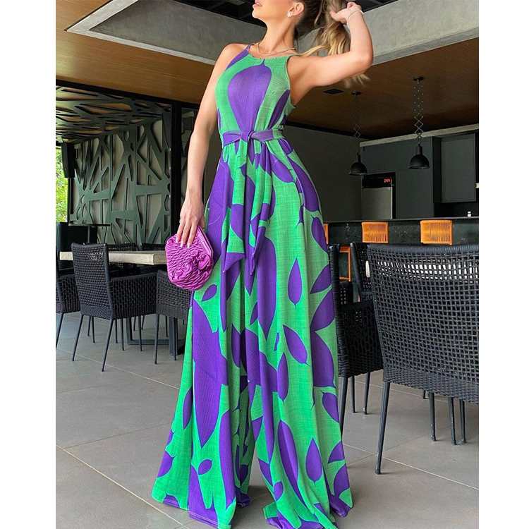 Sexy Sleeveless High Waist Women Long Dresses