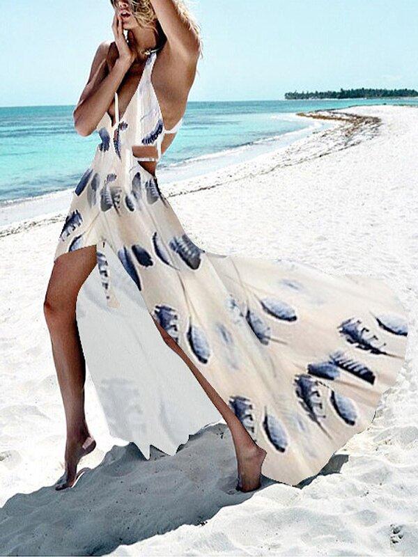 Sexy Backless Halter Sexy Maxi Dress-STYLEGOING