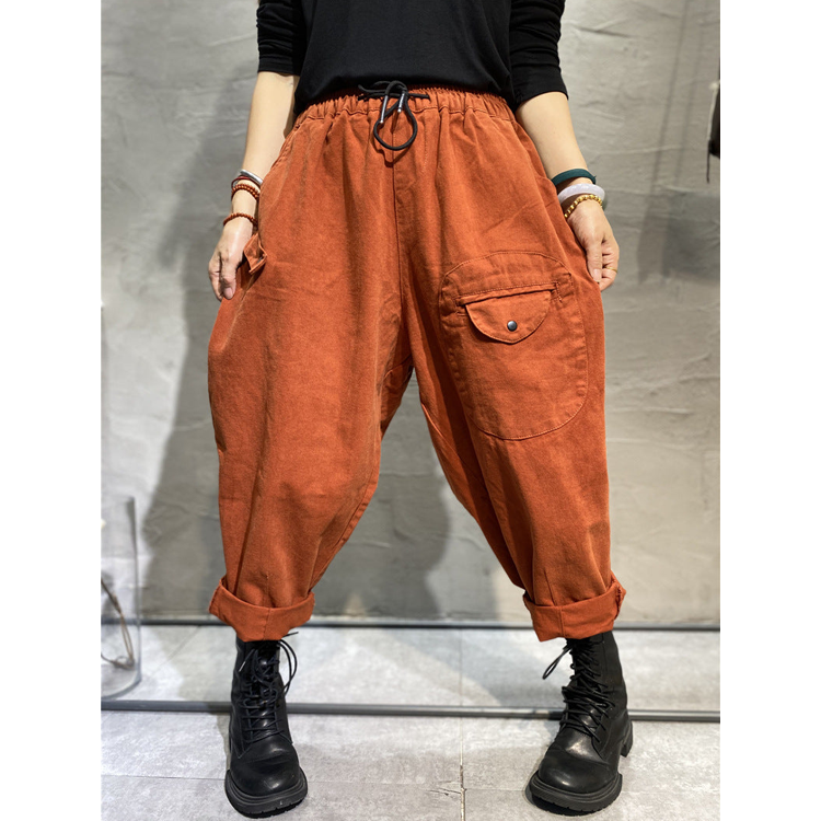 Casual Literary Fall Harem Long Pants