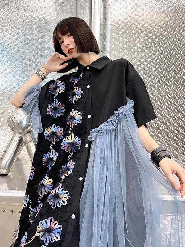 Printed Flowers Zipper Suspender Midi Dress-STYLEGOING