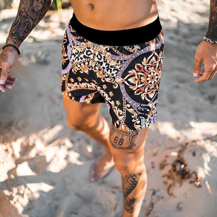 Summer Men Ethnic Printed Tops&Shorts-STYLEGOING