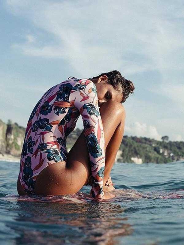 Long Sleeves One Piece Wetsuit/Swimwear-STYLEGOING