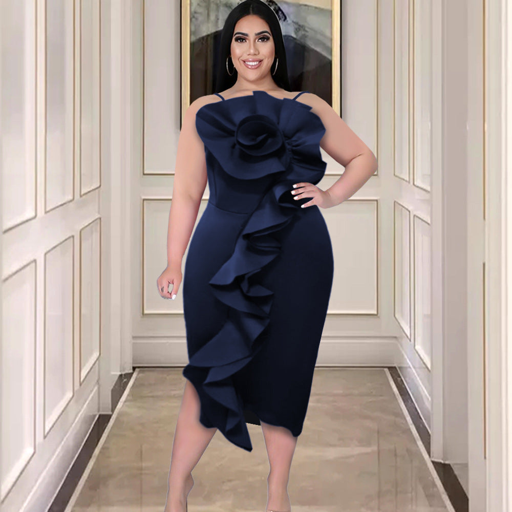 Sexy High Waist Bodycon Ruffled Dresses