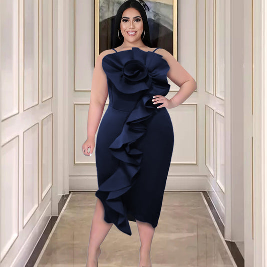 Sexy High Waist Bodycon Ruffled Dresses