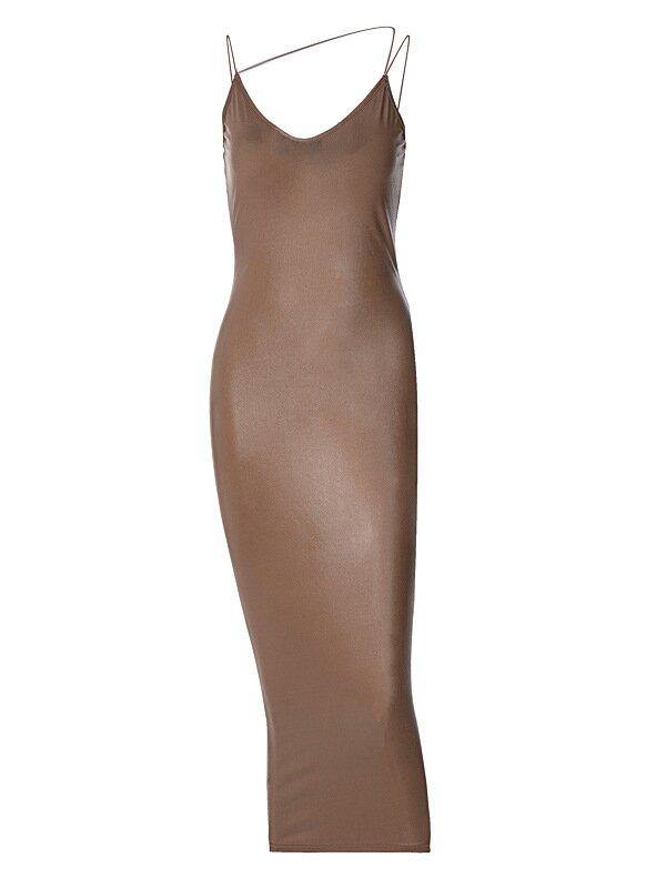 Sexy Split-Back Bodycon Midi Dress-STYLEGOING