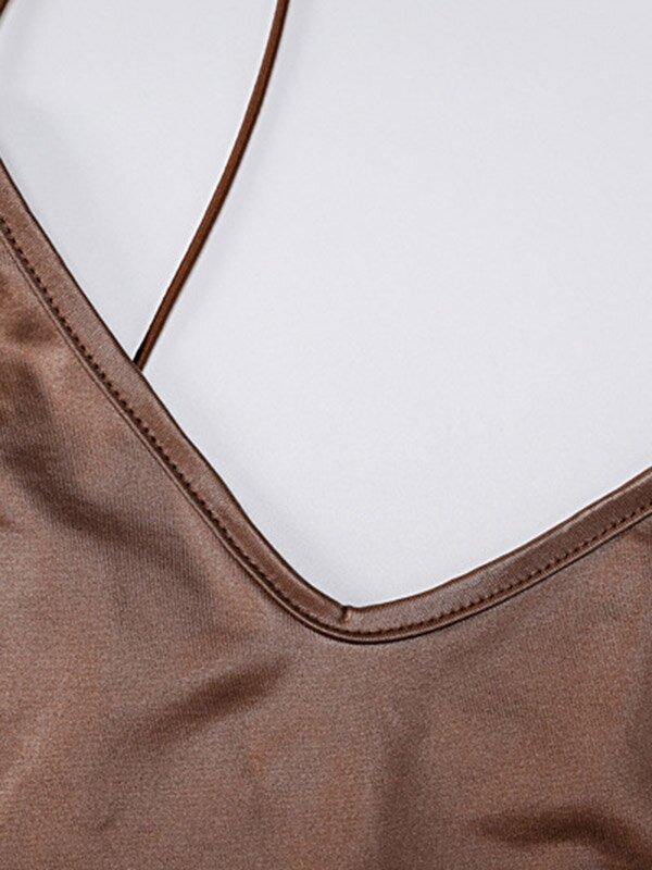 Sexy Split-Back Bodycon Midi Dress-STYLEGOING