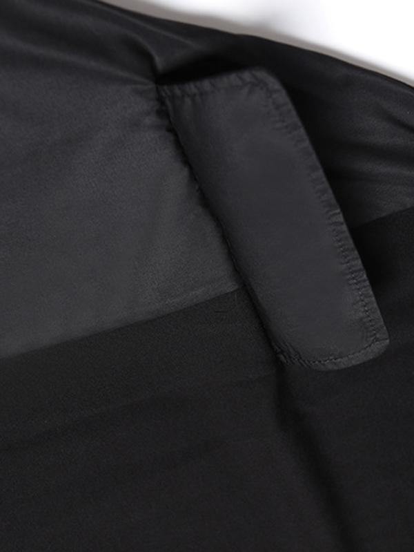 Black Loose A-line Long Sleeves Dresses-STYLEGOING