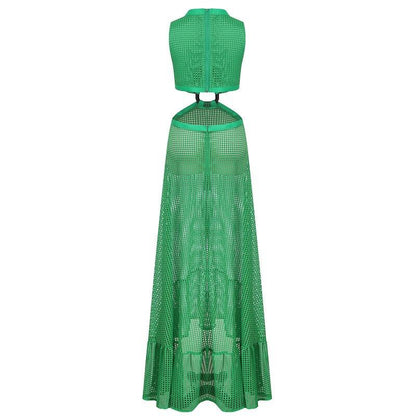 Sleeveless False Two Long Dresses-STYLEGOING