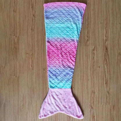Shark Mermaid Tail Blanket Children Kids Mermaid Blanket-7-150x50cm-Free Shipping at meselling99