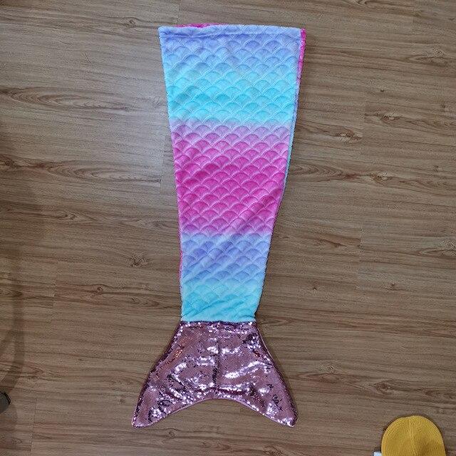 Shark Mermaid Tail Blanket Children Kids Mermaid Blanket-11-150x50cm-Free Shipping at meselling99