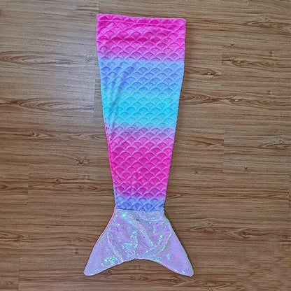 Shark Mermaid Tail Blanket Children Kids Mermaid Blanket-12-150x50cm-Free Shipping at meselling99