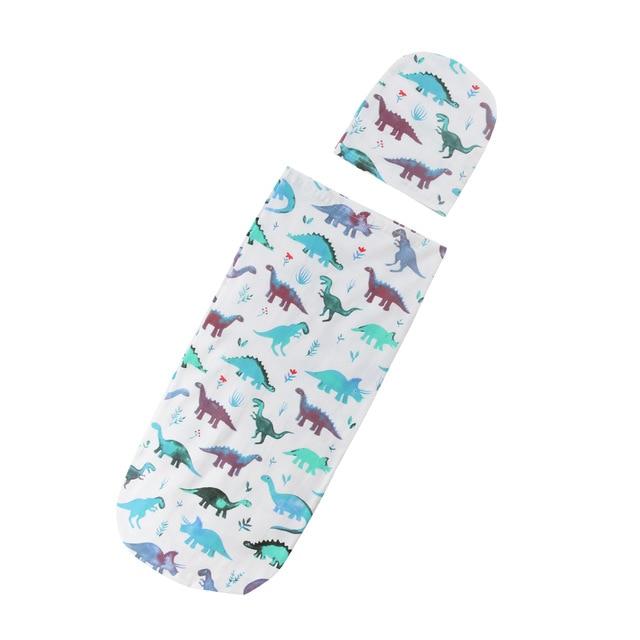 Newborn Baby Blankets Printed Newborn Infant Baby Boys Girls Sleeping Swaddle with Hats-H-Free Shipping at meselling99