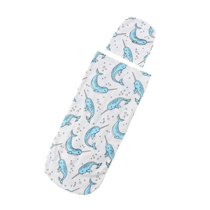 Newborn Baby Blankets Printed Newborn Infant Baby Boys Girls Sleeping Swaddle with Hats-K-Free Shipping at meselling99