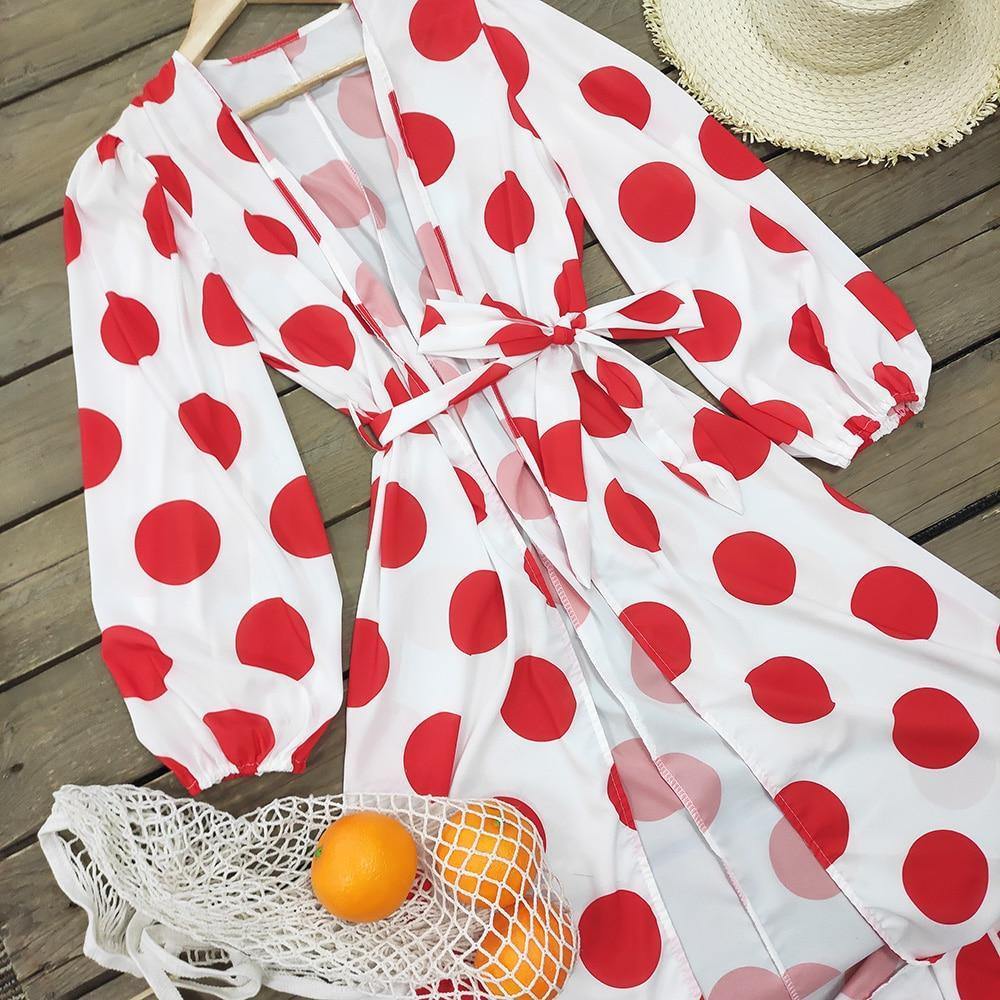 Sexy Long Sleeve Summer Beach Cover-Ups-STYLEGOING
