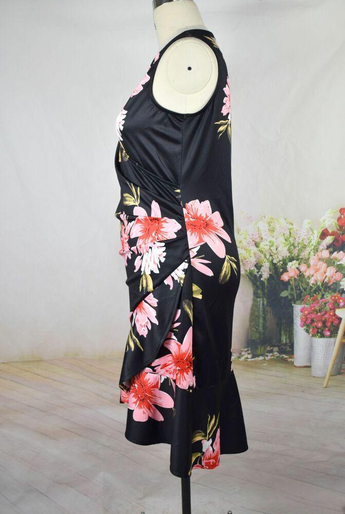 Womens Casual Plus Size Midi Dresses-STYLEGOING