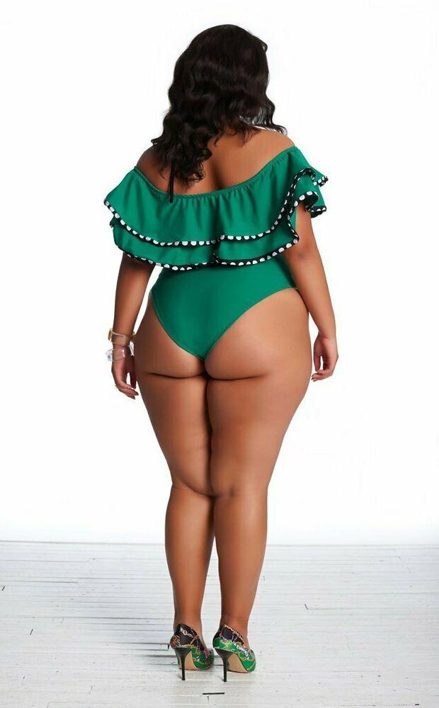 Plus Size Ruffle Bikini Set Swimsuit-STYLEGOING