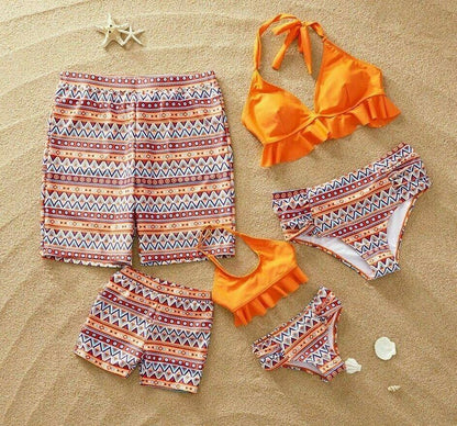 Family Tropical NewLeaf Print Swimsuit-STYLEGOING