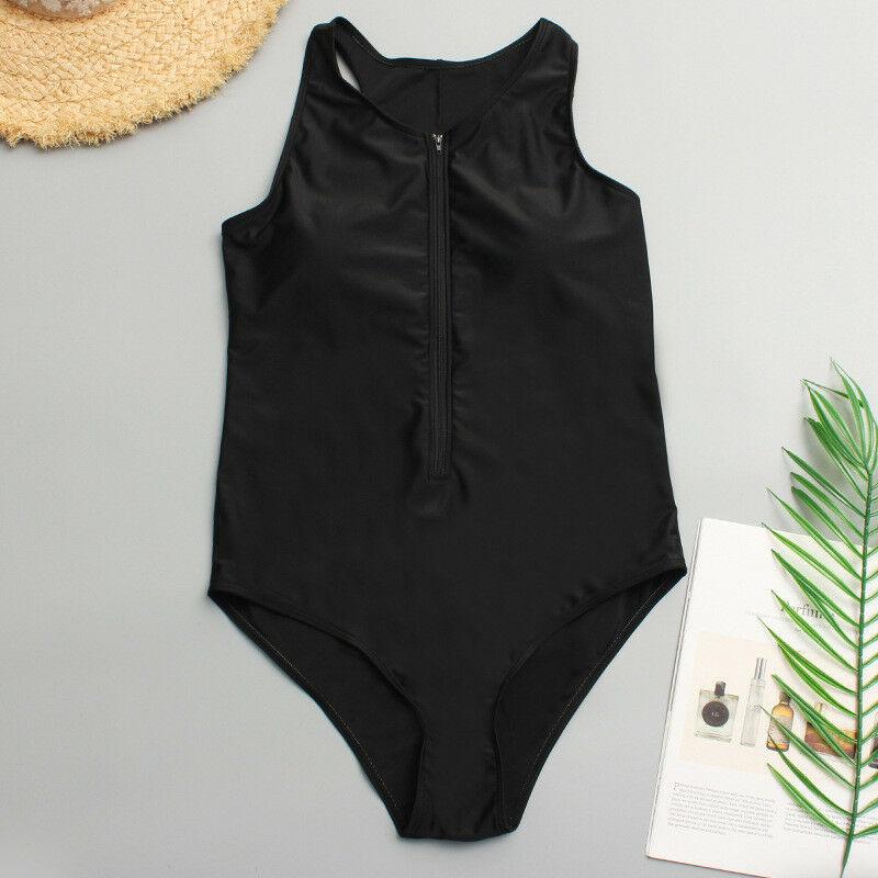 Plus Size Zipper One Piece Monokini-STYLEGOING