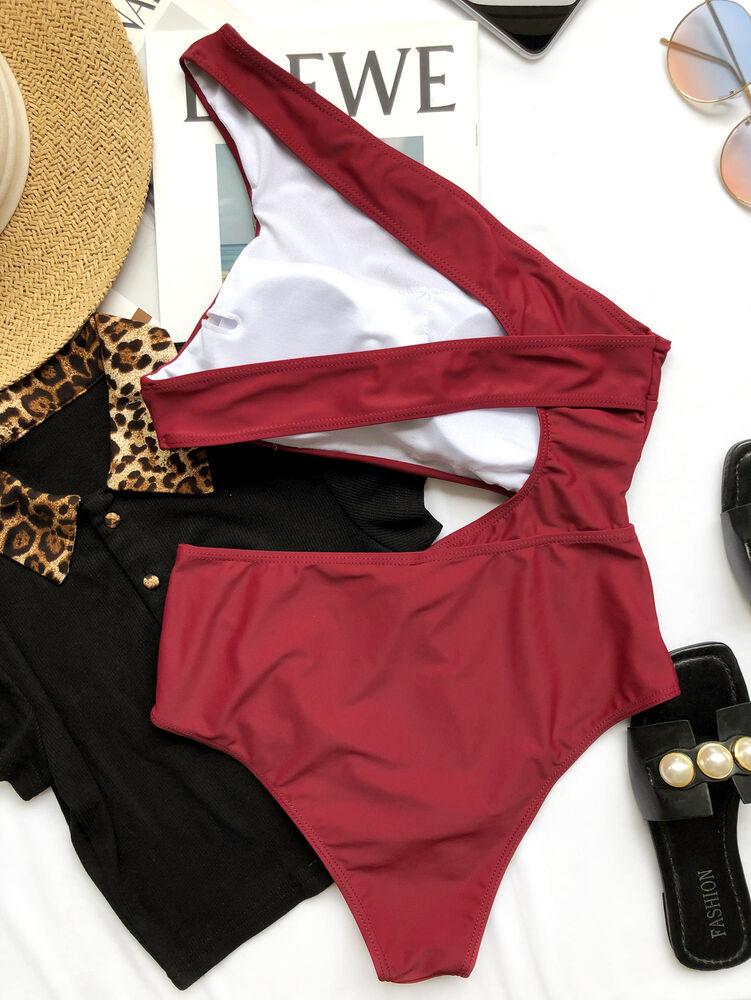 Sexy One Shoulder One Piece Monokini-STYLEGOING