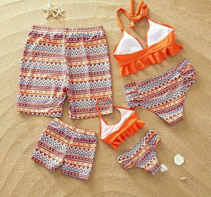Family Tropical NewLeaf Print Swimsuit-STYLEGOING