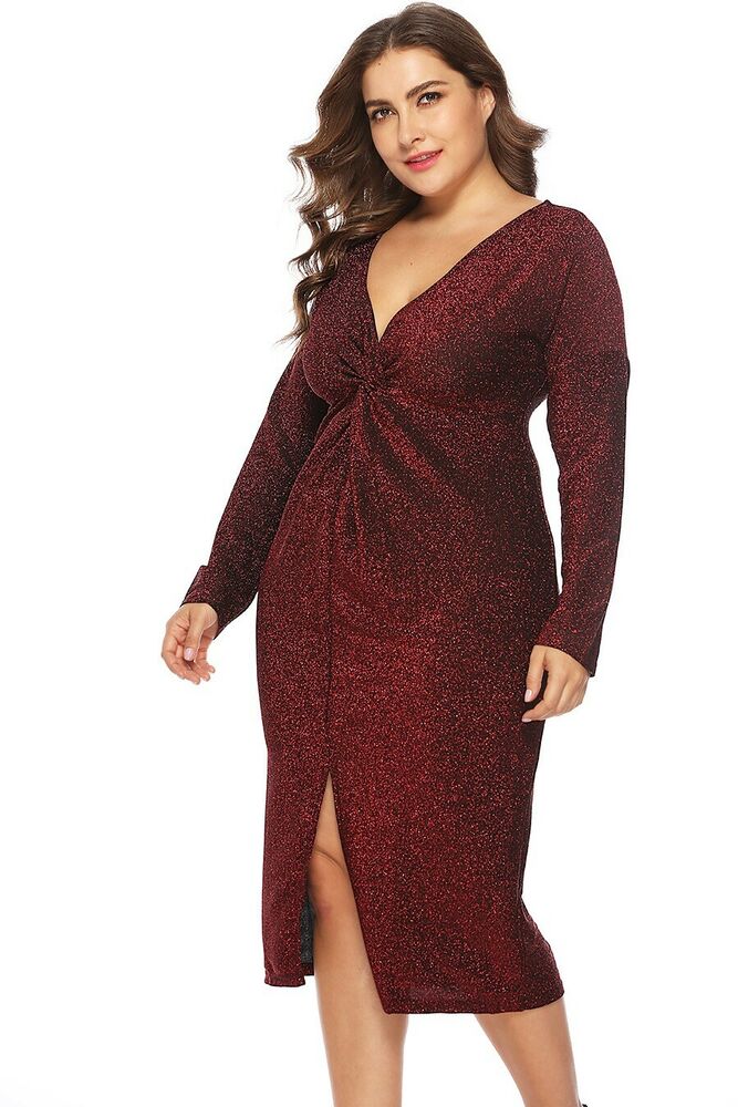 Plus Size Women Casual Maxi Dress-STYLEGOING