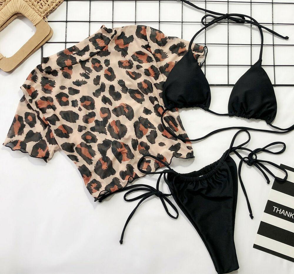 3PCS Women's Leopard Beach Bikini-STYLEGOING
