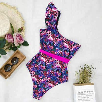 One Shoulder Swimwear Monokini Bikini-STYLEGOING