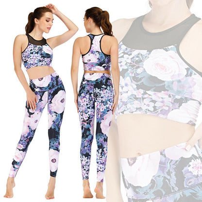 Women Yoga Set Gym Workout Suit Sports Bra Leggings Pants Fitness Pilates Outfit-STYLEGOING
