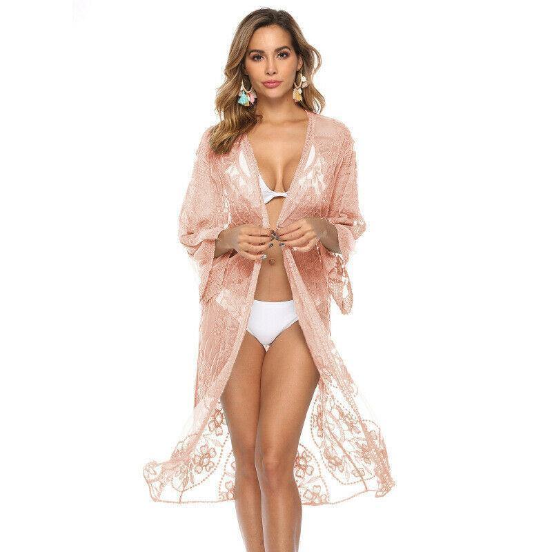 Beach Kimono Long Cardigan Cover Up-STYLEGOING