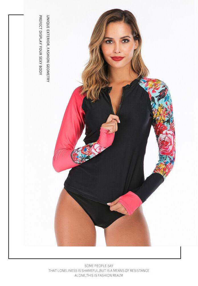 Long Sleeve Rash Guard Scuba Beathwear-STYLEGOING