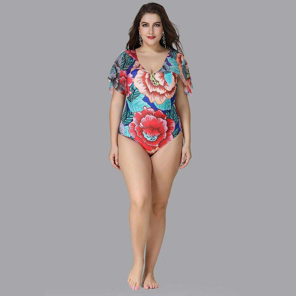 Plus Size One Piece Bikini-STYLEGOING
