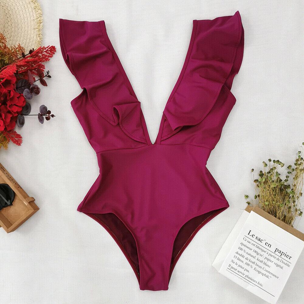 Ruffle Swimsuit One Piece Bikini-STYLEGOING