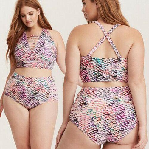 Plus Size Floral Padded Bra Bikini Set-STYLEGOING