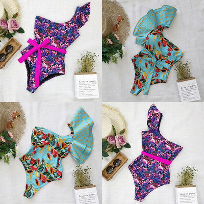 One Shoulder Swimwear Monokini Bikini-STYLEGOING