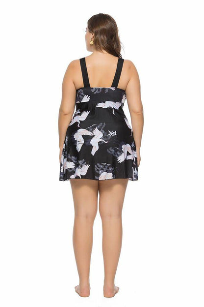 Plus Size Monokini One Piece Swimsuit-STYLEGOING