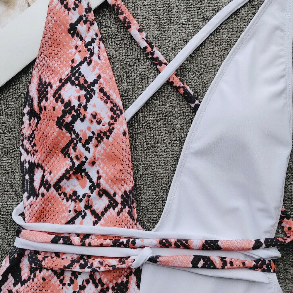 Sexy Snake Monokini Bikini Swimsuit-STYLEGOING