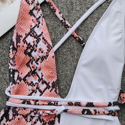 Sexy Snake Monokini Bikini Swimsuit-STYLEGOING