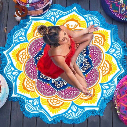 Women Beach Round Tasse Towel-STYLEGOING