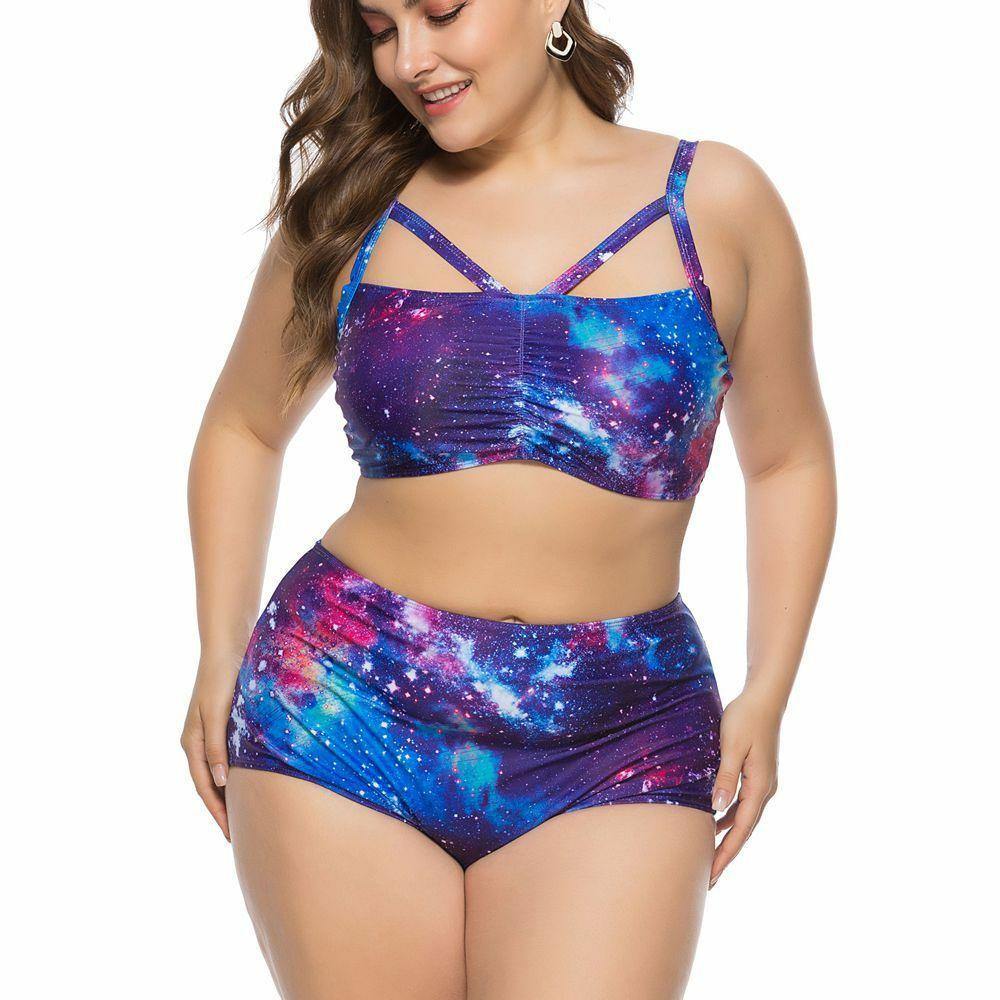 Plus Size Swimsuit High Waist Bikini Set-STYLEGOING