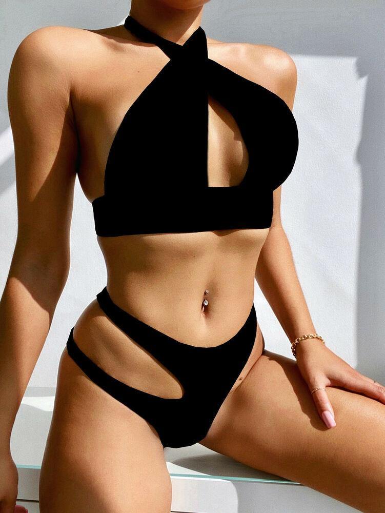 Sexy Women's Leopard Bikini Bra Swimsuit-STYLEGOING