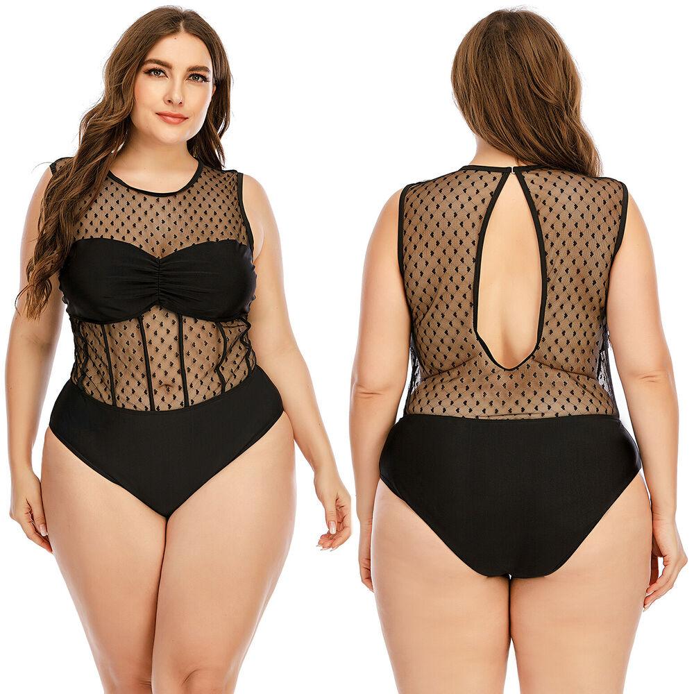 Plus Size Monokini Bikini Swimwear-STYLEGOING
