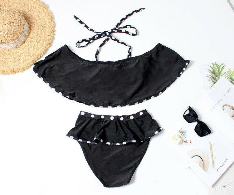 Plus Size Ruffle Bikini Set Swimsuit-STYLEGOING