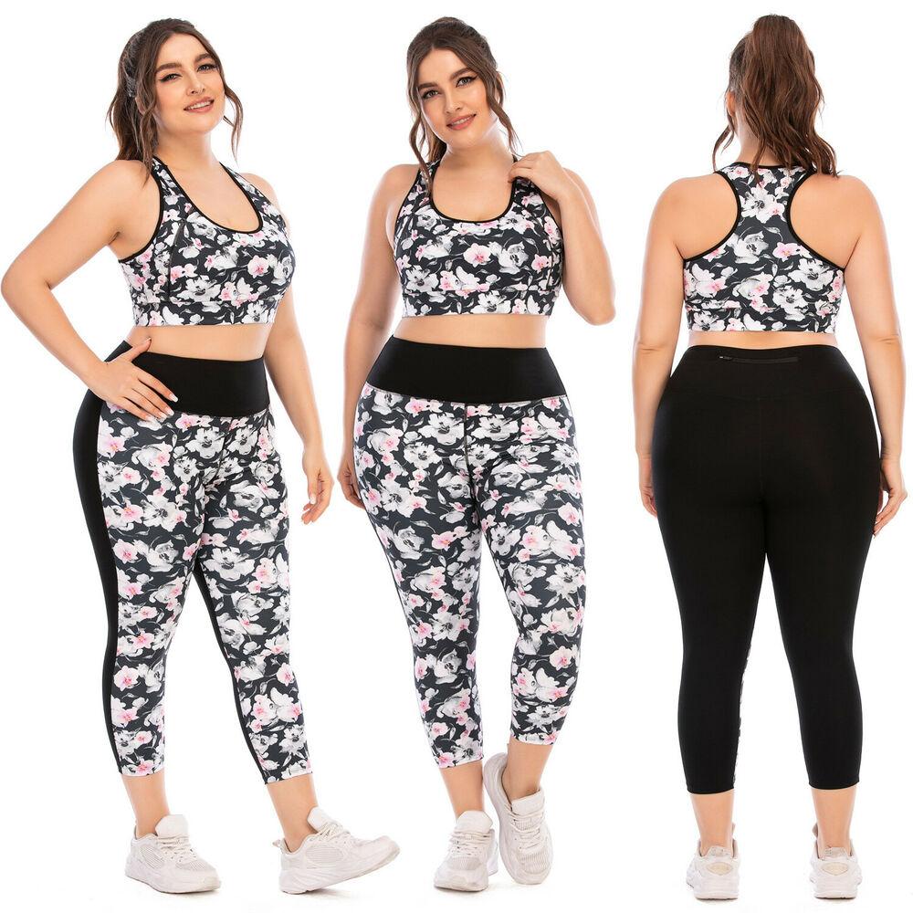 Women Plus Size Fitness Sporty Wear-STYLEGOING